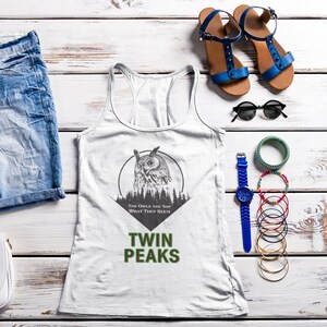 TWIN PEAKS - Women&#39;s Ideal Racerback Tank, Tank Top, The Owls Are Not What They Seem