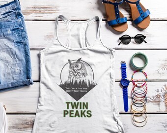 TWIN PEAKS - Women's Ideal Racerback Tank, Tank Top, The Owls Are Not What They Seem