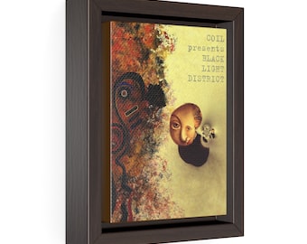 COIL- Black Light District ELPH Vertical Framed Premium Gallery Wrap Canvas John Balance Peter Christopherson