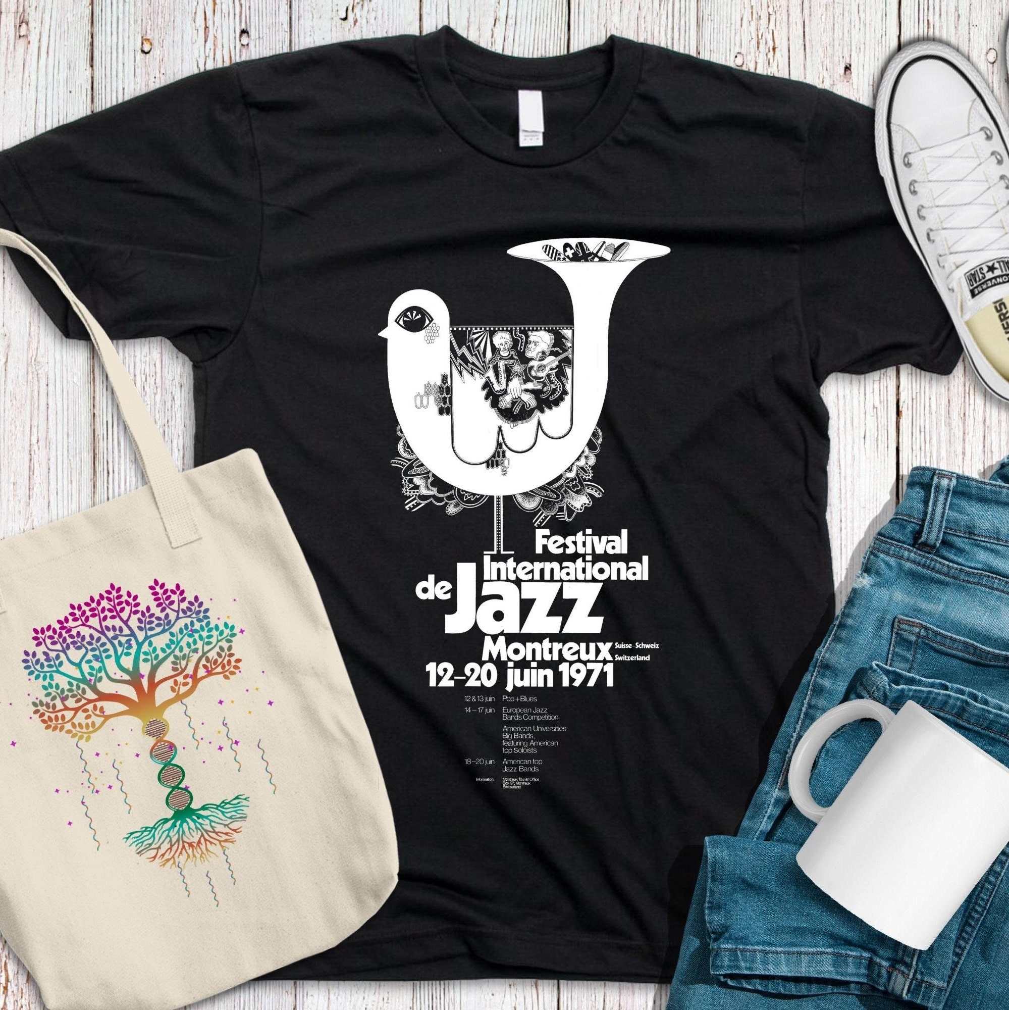 '96 Montreux Jazz Festival Tシャツ ネイビー