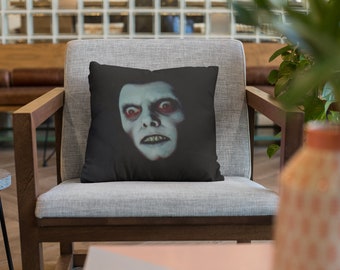 Exorcist Pillow - Spun Polyester Square Pillow, Captain Howdy, Pazuzu, 1973 Horror FIlm