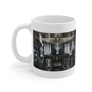 HR GIGER Coffee Mug 11oz, Swiss Surrealist, Art Icon, Alien, Biomechanical