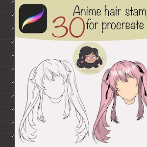 Anime Hairstyles Pack (9 types of hairstyles)