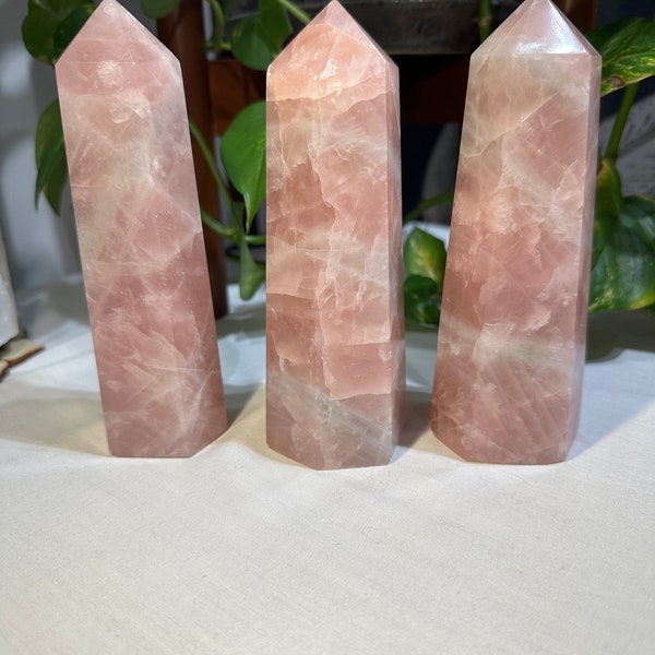 Blue and Pink Rose Quartz towers - Love - self-love - compassion - healing - Calming - dispels negative energy