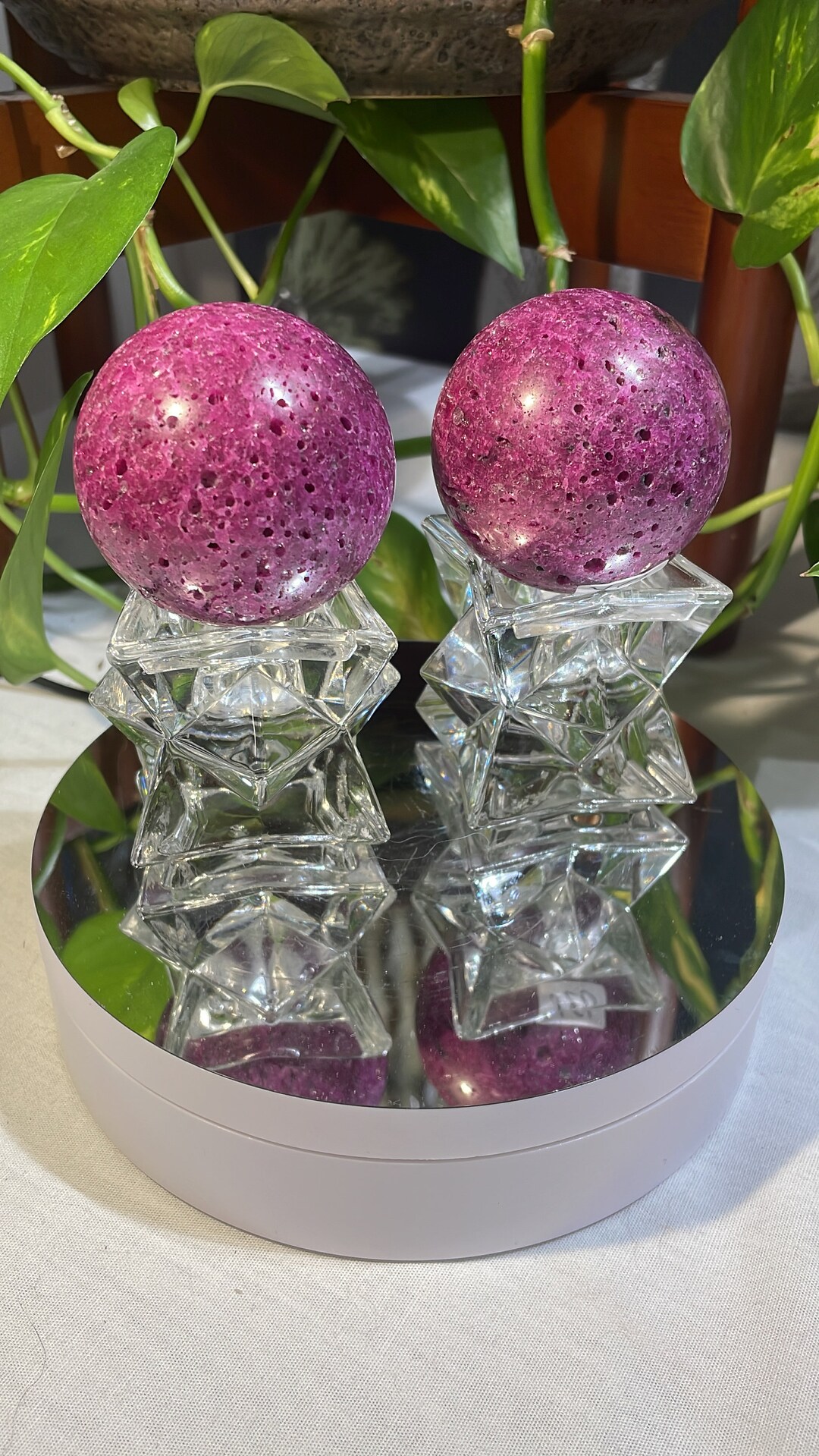 Ruby Spheres UV Reactive Healing Wealth Etsy