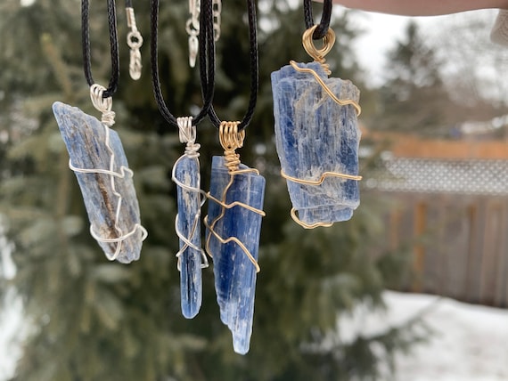 Blue clearance kyanite necklace