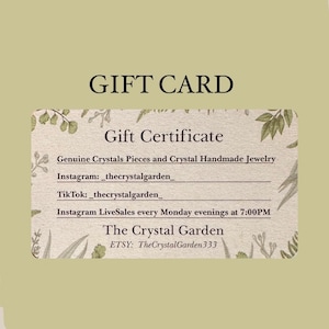 Buoni regalo The Crystal Garden (fisici)