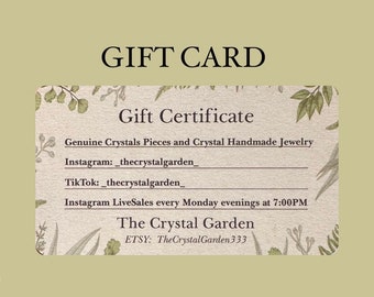 The Crystal Garden Geschenkkarten (physisch)