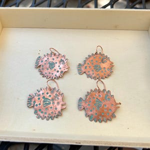 Handmade copper fish Earrings, Boho Dangle Earrings, nautical-Inspired Jewelry, Gift for Her, Coastal Style, Beachy Earrings, Copper Earring