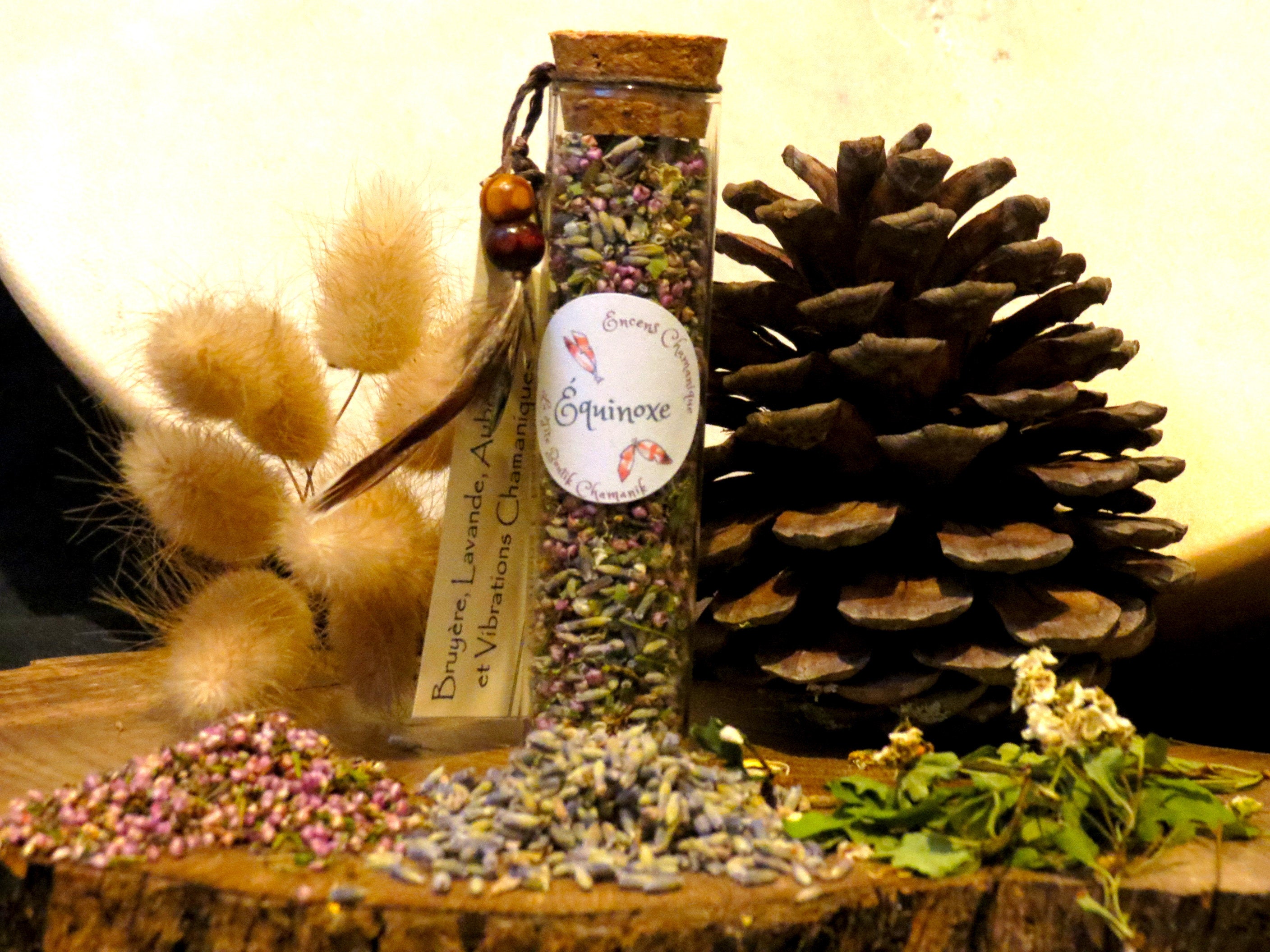 Équinoxe, Herbes de Senteur, Sans Fumée, Encens Pour Brûle Parfum, Plantes Sêches, Ambiance et Médit