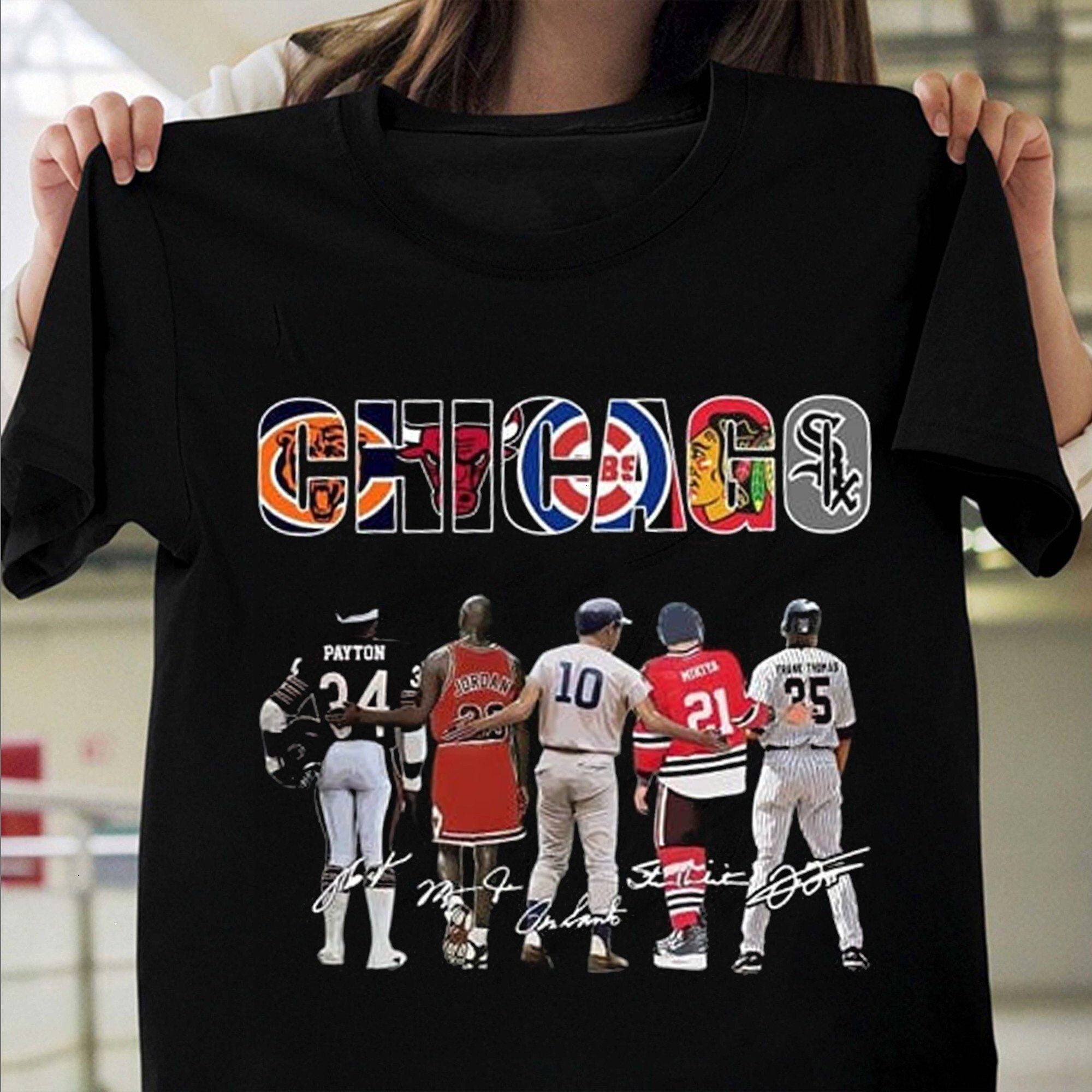 Chicago Sports Team Signatures ShirtChicago BearsChicago Etsy