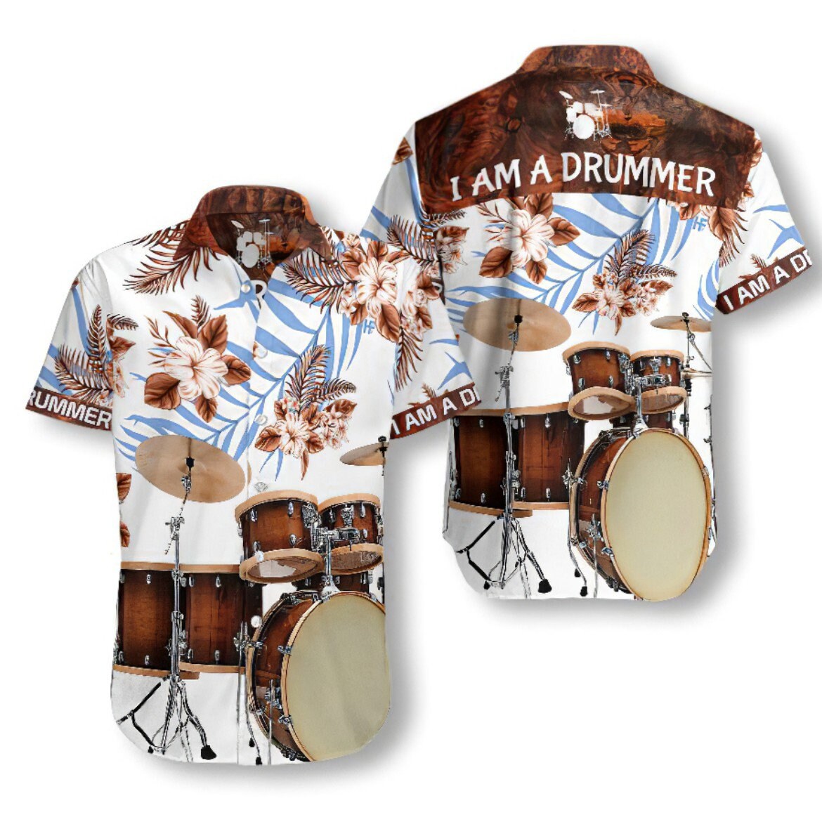 I Am A Drummer Cotton Casual Button Down Short Sleeves | Etsy