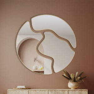 Asymmetrical Mirror, Irregular Mirror, Bathroom Mirror, Small Wall Mirror, large Wall Mirror, Vanity Mirror, Entryway Mirror, Gold Mirror