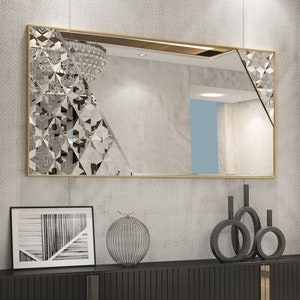 Asymmetrical Mirror, Floor Mirror, Home Décor, Large Wall Mirror, Wall Décor, Mirror Wall Décor, Vanity Mirror, Gold Mirror, Bathroom mirror