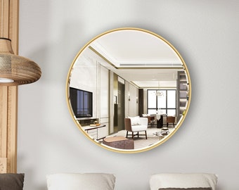 Bathroom Mirror, Round Wall Mirror, large Wall Mirror, Vanity Mirror, Round Wall Mirror, Entryway Mirror, Gold Wall Mirror, Circle Mirror,