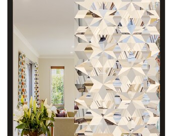 Square Mirror, Living Room Mirror, Aesthetic Mirror, Entryway Mirror, Vanity Mirror, Asymmetrical Mirror, Unique Mirror, Gold wall Mirror,