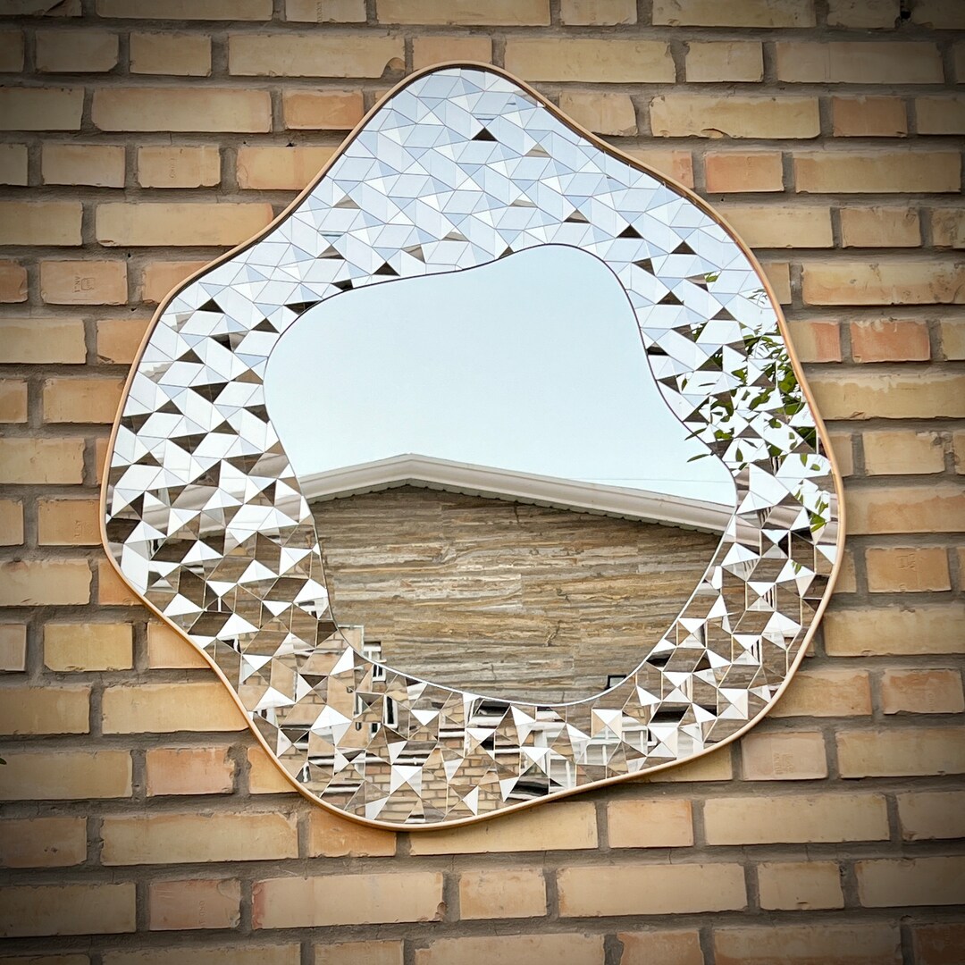 Asymmetrical Mirror, Large Mirror, Vanity Mirror, Bathroom Mirror