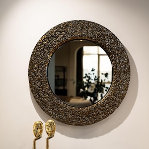Luxury Wall Mirror | Handmade Decorative Mirror | Large Wall Mirror, Bespoke Designer Mirror for Living Room, Vanity Mirror, Bathroom Mirror