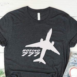 Boeing 777 Patent T-Shirt, Commercial Pilot Gift For New Airplane Pilot, Flight Crew T-Shirt Gift For Pilot, Aviation Engineer P182
