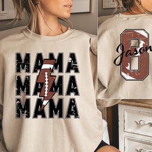 Football Mama Sweatshirt,Personalized Football Mom Sweater,Football Mom Sweater With Kids Name and Number, Football Mom Sweatshirt Hoodie