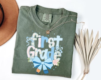 Comfort Colors® First Grade Teacher Shirt, 1st Grade Teacher Shirt, 1st Grade T-Shirt, First Grade TShirt, Elementary School, Teaching Shirt