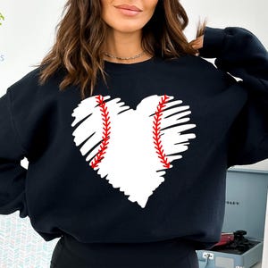 Baseball Distressed Heart Sweatshirt, Baseball Distressed Heart Hoodie, Baseball Mom Sweatshirt, Baseball Sweatshirt, Baseball Heart Shirt