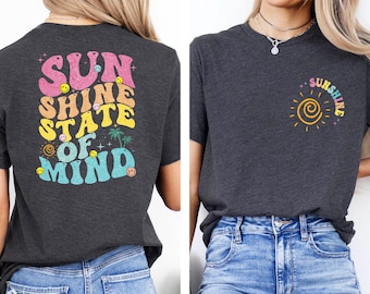 Retro Sun Shine On My Mind Shirt, Comfort Color Oversized Tshirt, Beach Shirt, Lounge Comfort Shirt, Weekend Lake Shirt, Funny Graphic Tee