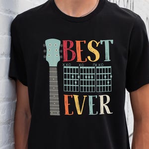 Best Guitar Dad Ever Shirt, Vintage Fathers Day Gift, Music Dad Gift, Gift for Guitarist, Gift for New Dad, Father&#39;s Day Gift for Guitarist