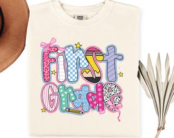 Comfort Colors® First Grade Teacher Shirt, 1st Grade Teacher Shirt, 1st Grade T-Shirt, First Grade TShirt, Elementary School, Teaching Shirt