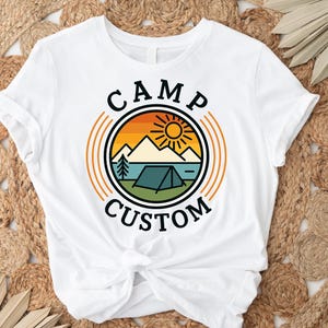 Benutzerdefinierte Camping Tshirt, individuelles Camp Walden Shirt, Eltern Trap Shirt, Bachelorette Camp Party, Bachelorette Thema, Naturliebhaber Geschenke