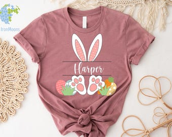Custom Bunny Shirt, Personalized Easter Shirt, Kids Easter Shirt, Cute Bunny Shirt, Toddler Easter Shirt, Easter Bunny Shirt, Kids Name Tee