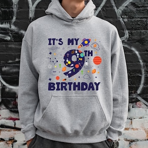 It&#39;s My Birthday Hoodie, 9th Birthday Shirt, Gift for 9th Birthday, Eras Birthday Girl Shirt, Cute Kids Ninth Birthday Outfit, Youth Hoodie