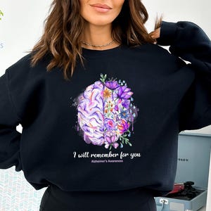 「I Will Remember For You」スウェットシャツ、「I Will Remember For You」パーカー、アルツハイマー病啓発スウェットシャツ、認知症啓発スウェットシャツ