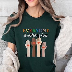 Idaho teacher shirt everyone is welcome here Shirt, inclusion and equality t shirt, protest and resist t shirt, idaho teacher t shirt