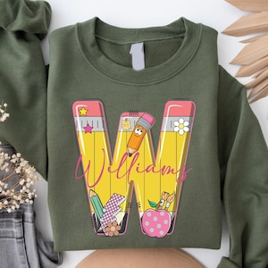 Custom Teacher Sweatshirt, Teacher Mrs Sweatshirt, Custom Teacher Name Shirt, Teacher Appreciation Gift, Back to School, Gift for Teacher
