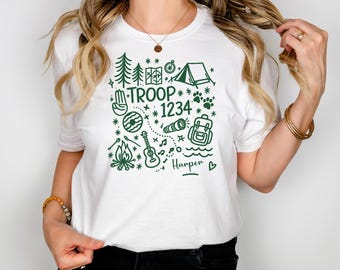 Custom Scout Troop Shirt,  Personalized Troop Scouts Shirts,  Team ,Camping Girls