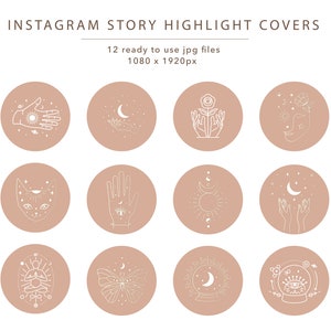 INSTANT Download, Instagram Icons, Boho Instagram, Instagram Highlight Covers, Social Media Icons, For Bloggers, IG Icons 019