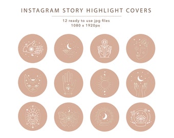 INSTANT Download, Instagram Icons, Boho Instagram, Instagram Highlight Covers, Social Media Icons, For Bloggers, IG Icons 019