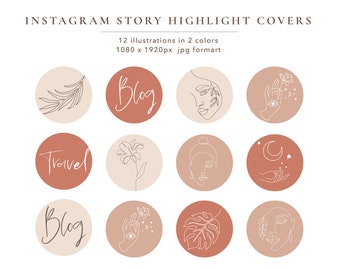 INSTANT Download, Beauty Instagram Icons, Boho Instagram, Instagram Highlight Covers, Social Media Icons, For Bloggers, IG Icons 03
