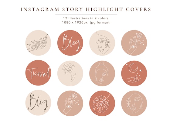 INSTANT Download Beauty Instagram Icons Boho Instagram - Etsy