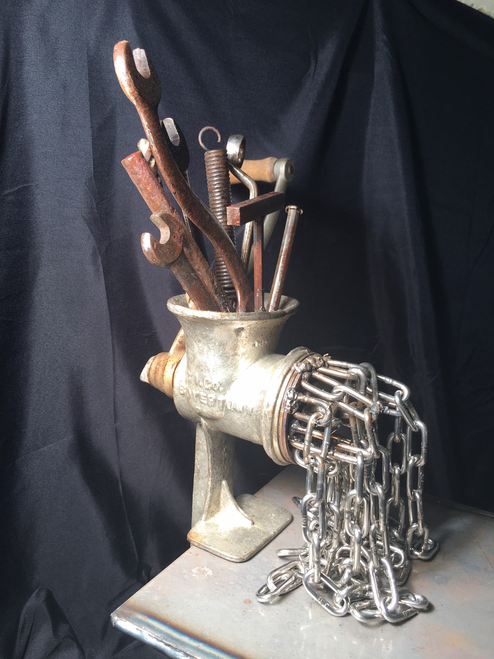 Old to New tool grinder meat grinder art antique tools Etsy