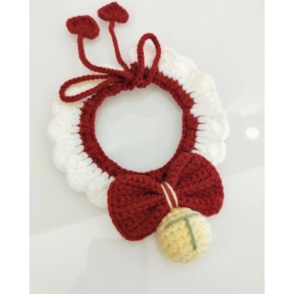 Cat Collar Crochet Pattern, Cat Collar, Cute Pet Collar, Collar with Bell