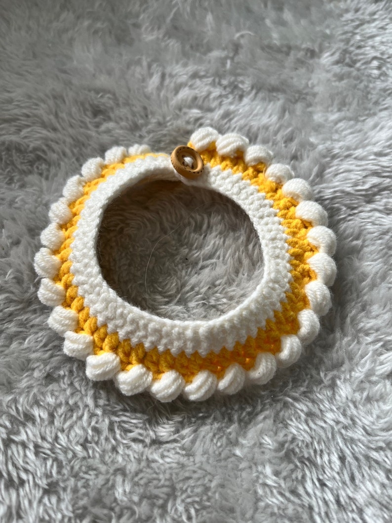 Cat Collar Crochet Pattern, Cat Collar, Cute Pet Collar, Collar With Buds Etsy