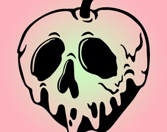 Download Clip Art Art Collectibles Cricut Silhouette Poisoned Apple Svg Poison Apple Svg Printable Halloween Svg Home School Svg Snow White Svg Teacher Svg