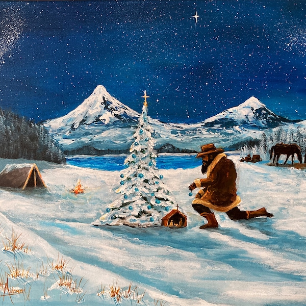 Cowboy Nativity Scene Etsy