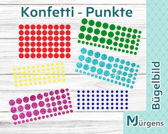 Konfetti Punkte • zum Aufbügeln • Bügelbild