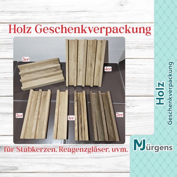 Holzverpackung • Verpackung für Stabkerzen oder Reagenzglas • Rohling • Geschenkverpackung • Holzklötzchen • verschiedene Größen Holz
