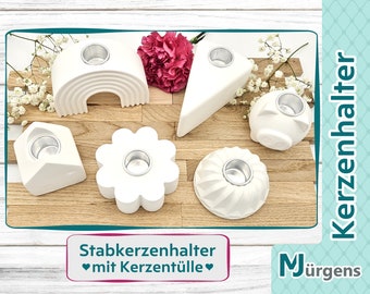 Gugelhupf • Blume • Schweinchen • Haus • Regenbogen • Tortenstück • Kerzenständer für Stabkerzen • Stabkerzenhalter • Deko • Geschenk