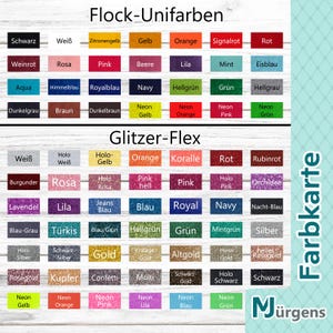 Personalisiertes Bügelbild Wunschname | Schriftzug zum Aufbügeln | Name, Datum, Spruch | Flockfolie oder Glitzerfolie