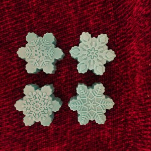 Homemade Snowflake Goat Milk Soap